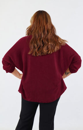 Jessica Blouse in Wine 