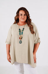 Jolene Blouse in Beige 