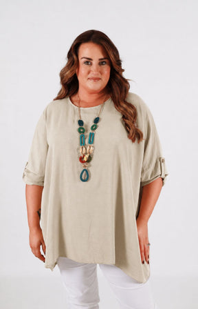 Jolene Blouse in Beige 