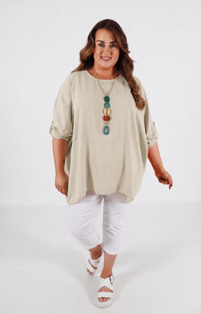 Jolene Blouse in Beige  
