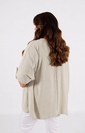 Jolene Blouse in Beige   