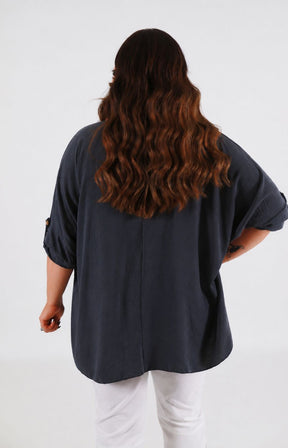 Jolene Blouse in Navy 