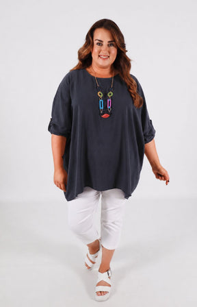 Jolene Blouse in Navy
