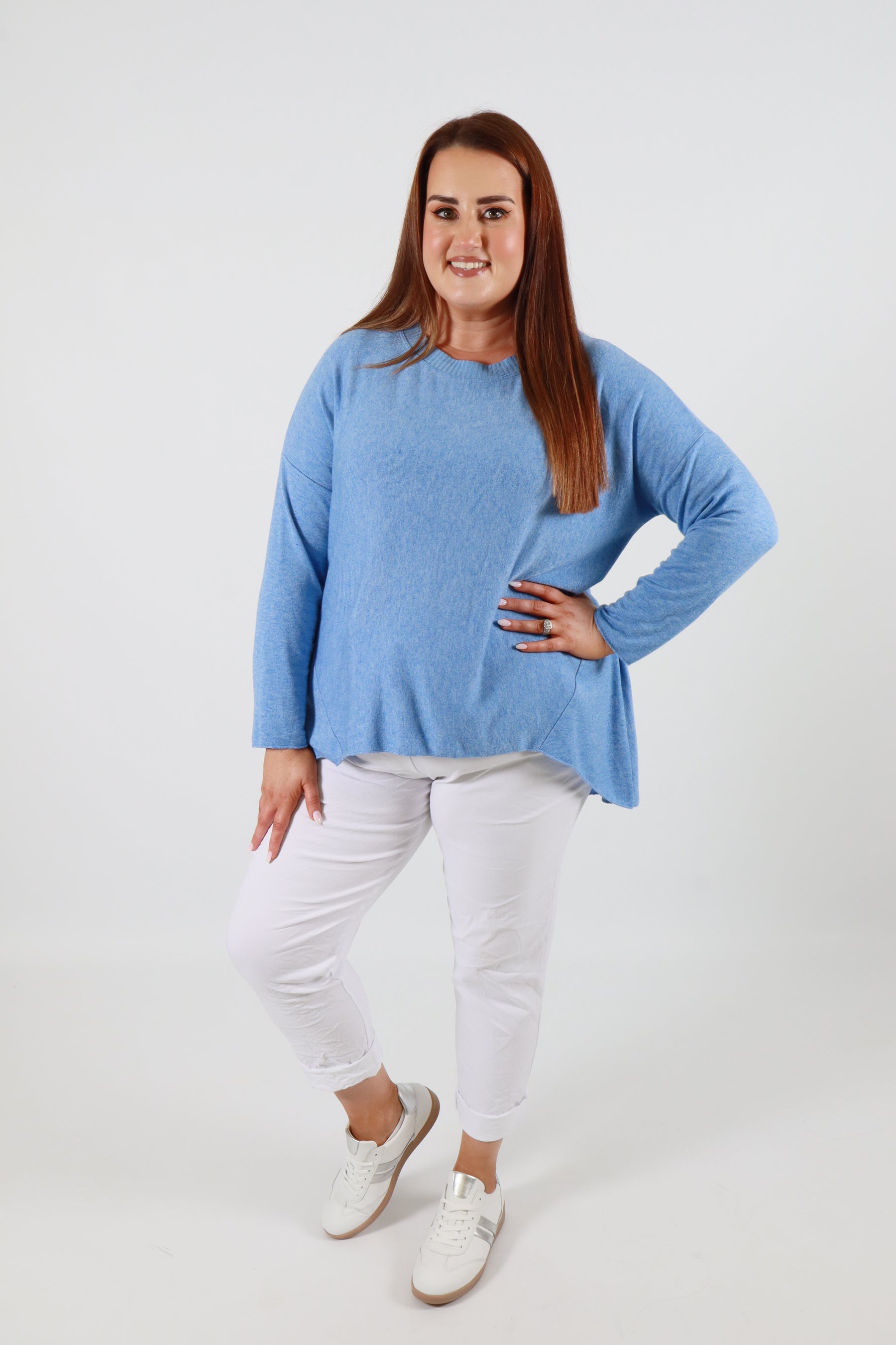 Josie Knit Jumper in Blue 