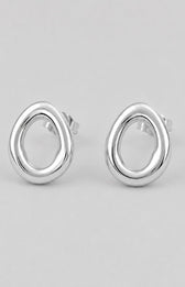 Julia Hoop Earrings in Silver 