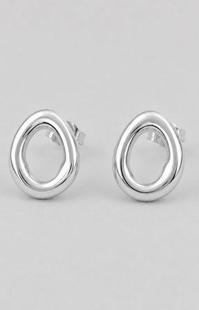 Julia Hoop Earrings in Silver 