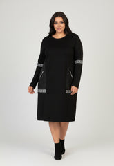 Julia Sweater Dress in Black