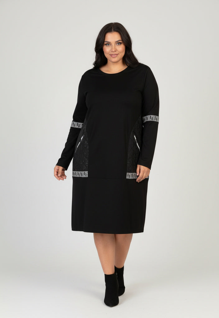Julia Sweater Dress in Black