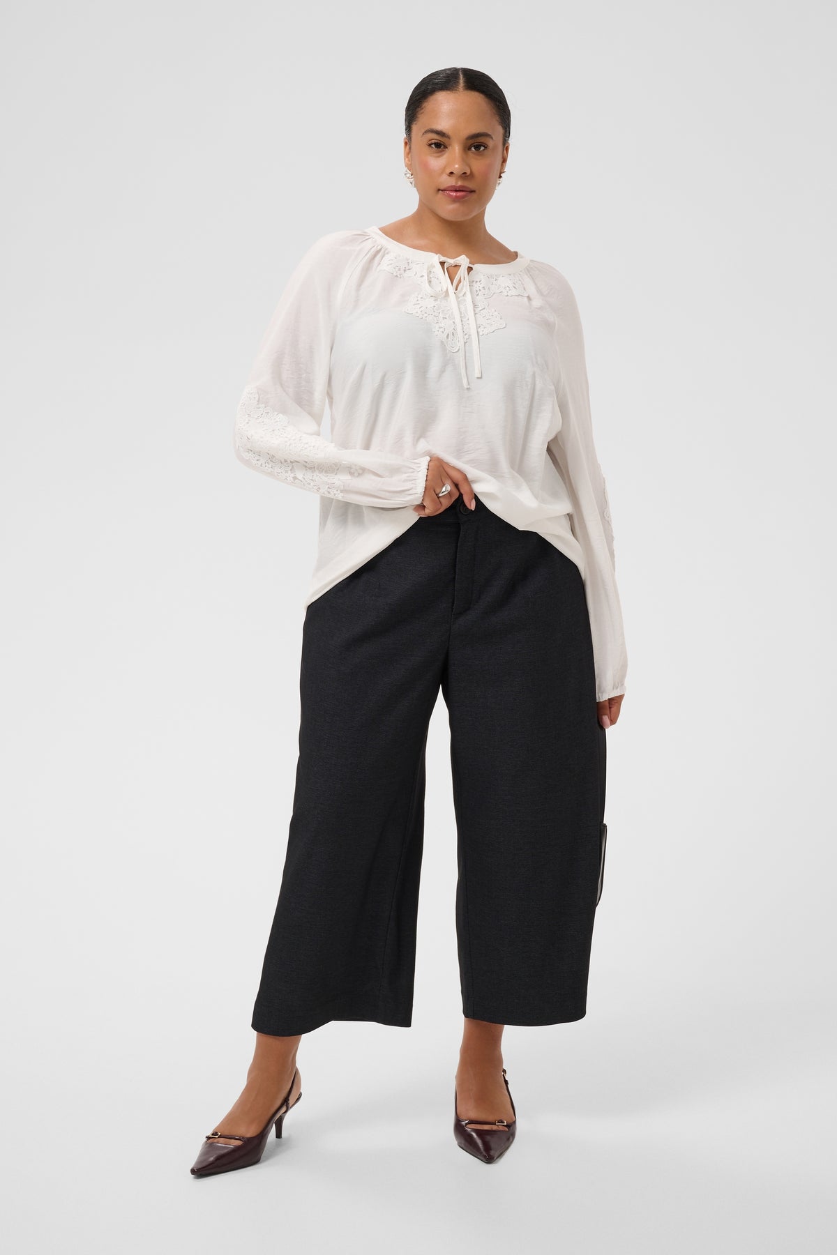 Kaffe Curve Abby Culotte in Charcoal 