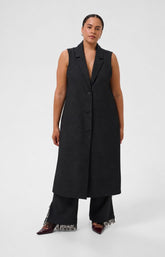 Kaffe Curve Abby Waistcoat in Charcoal  