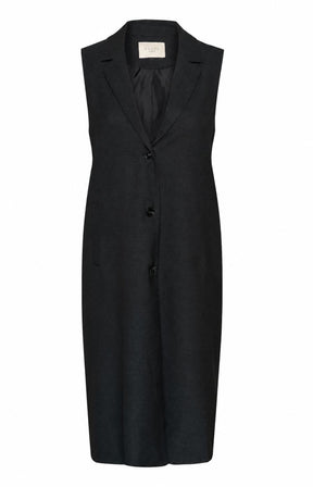 Kaffe Curve Abby Waistcoat in Charcoal  