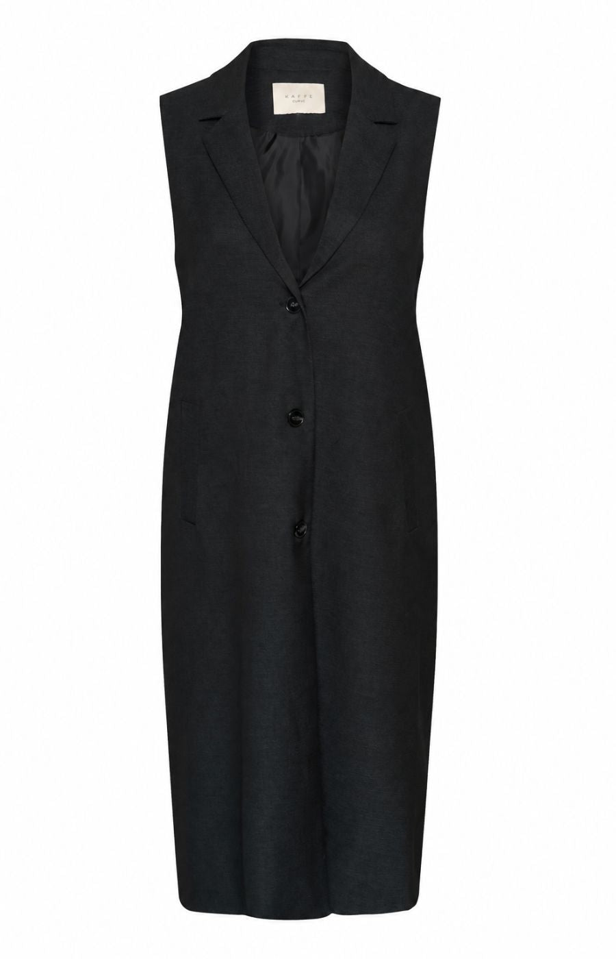 Kaffe Curve Abby Waistcoat in Charcoal  