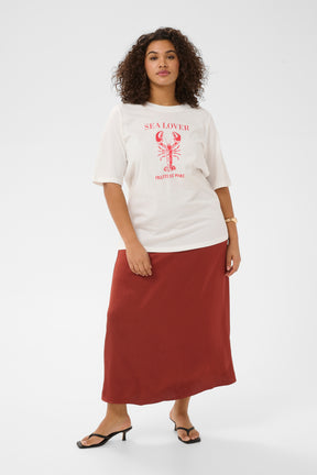 Kaffe Curve Alana T-Shirt in White 
