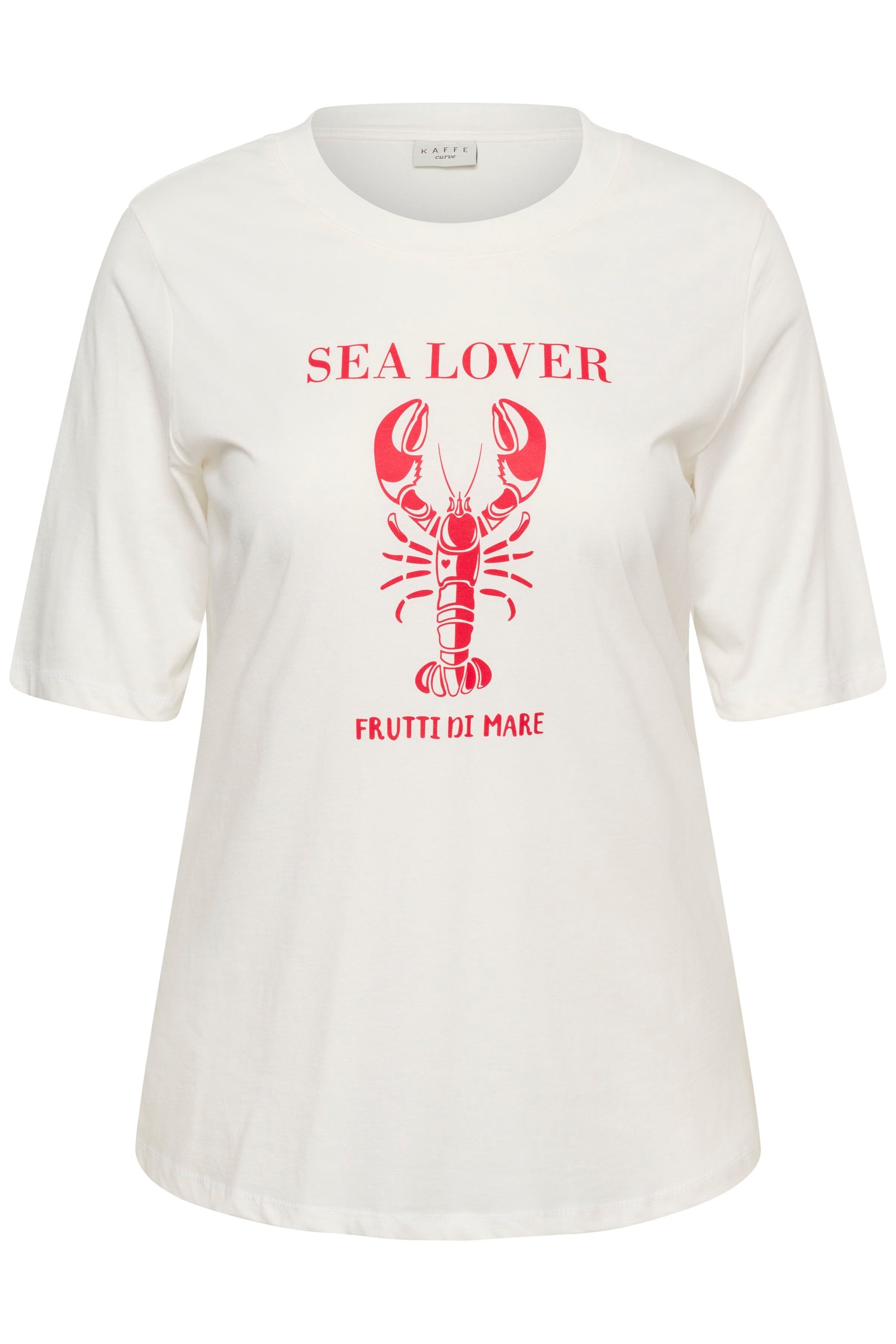 Kaffe Curve Alana T-Shirt in White 