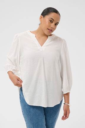 Kaffe Curve Alberte Blouse in Chalk 