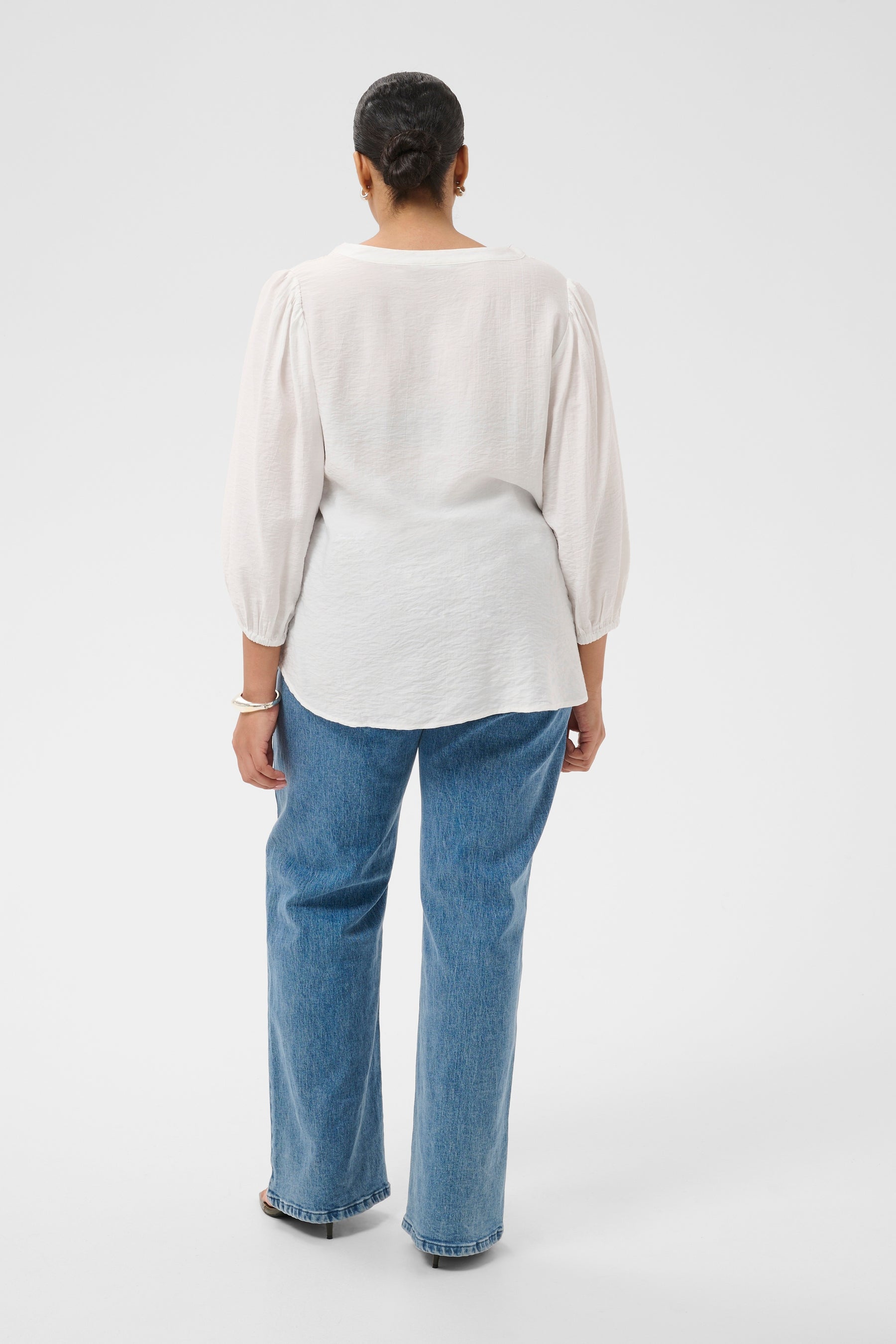 Kaffe Curve Alberte Blouse in Chalk 