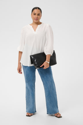 Kaffe Curve Alberte Blouse in Chalk 