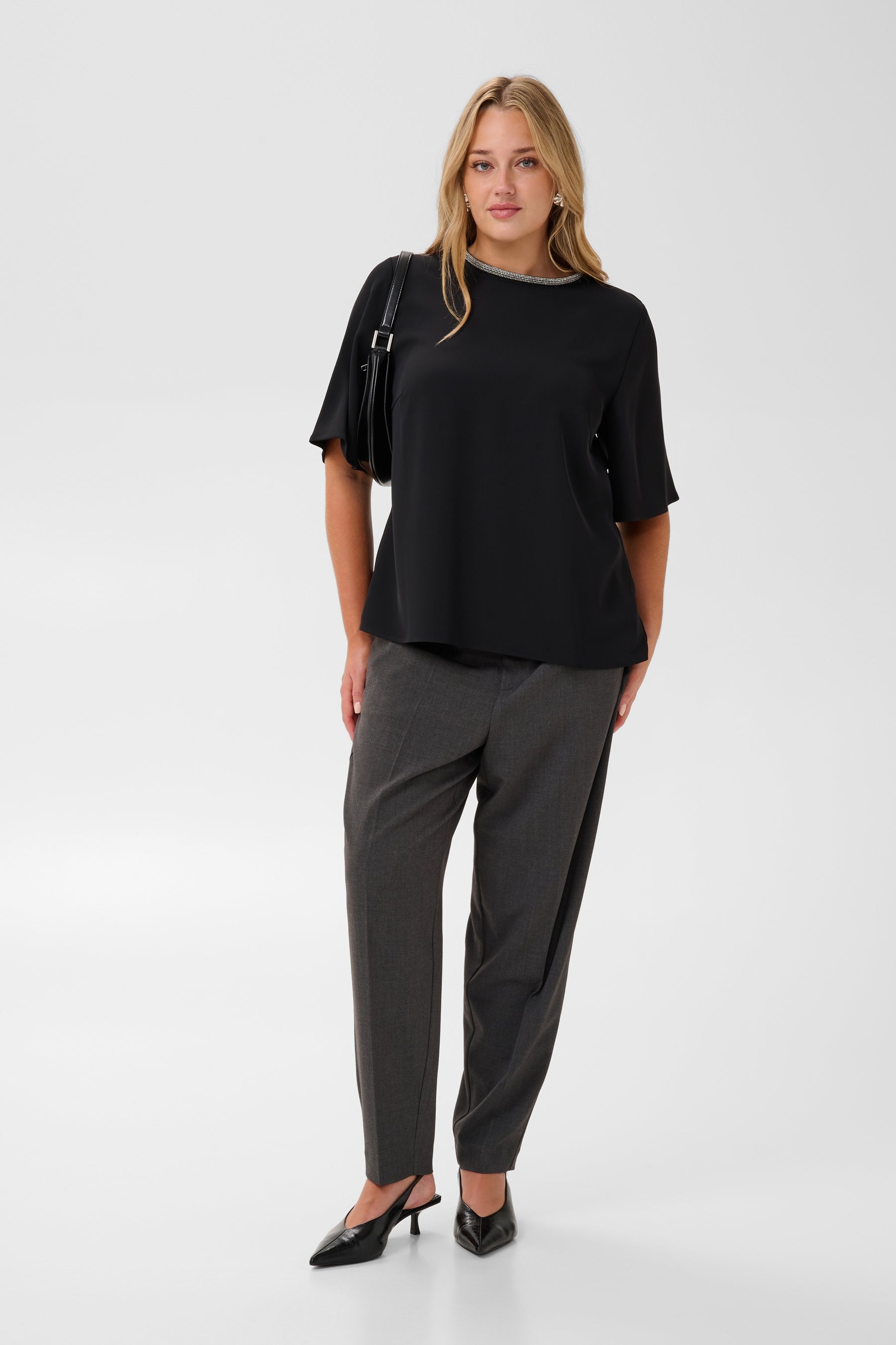 Kaffe Curve Alie Blouse in Black 