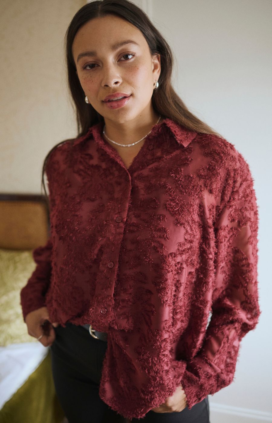 Kaffe Curve Alie Shirt in Port 