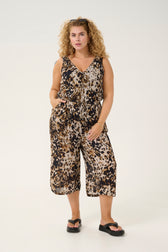 Kaffe Curve Ami Jumpsuit in Leopard Print