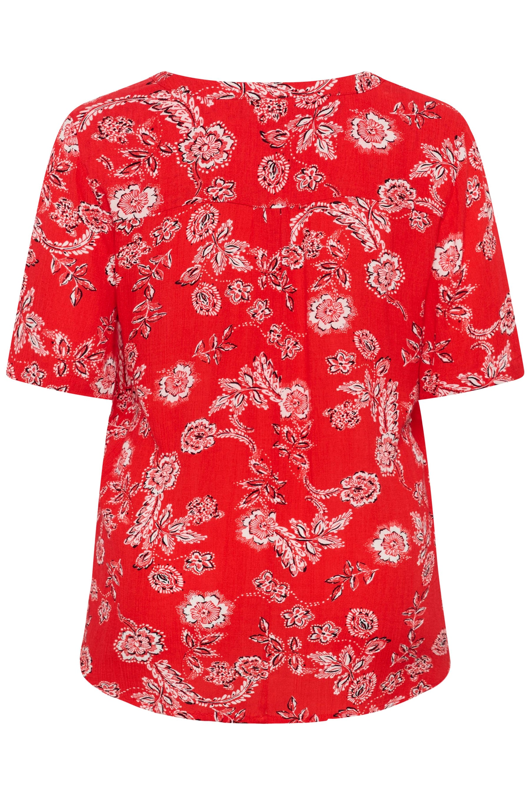 Kaffe Curve Ami S/S Blouse in Red 