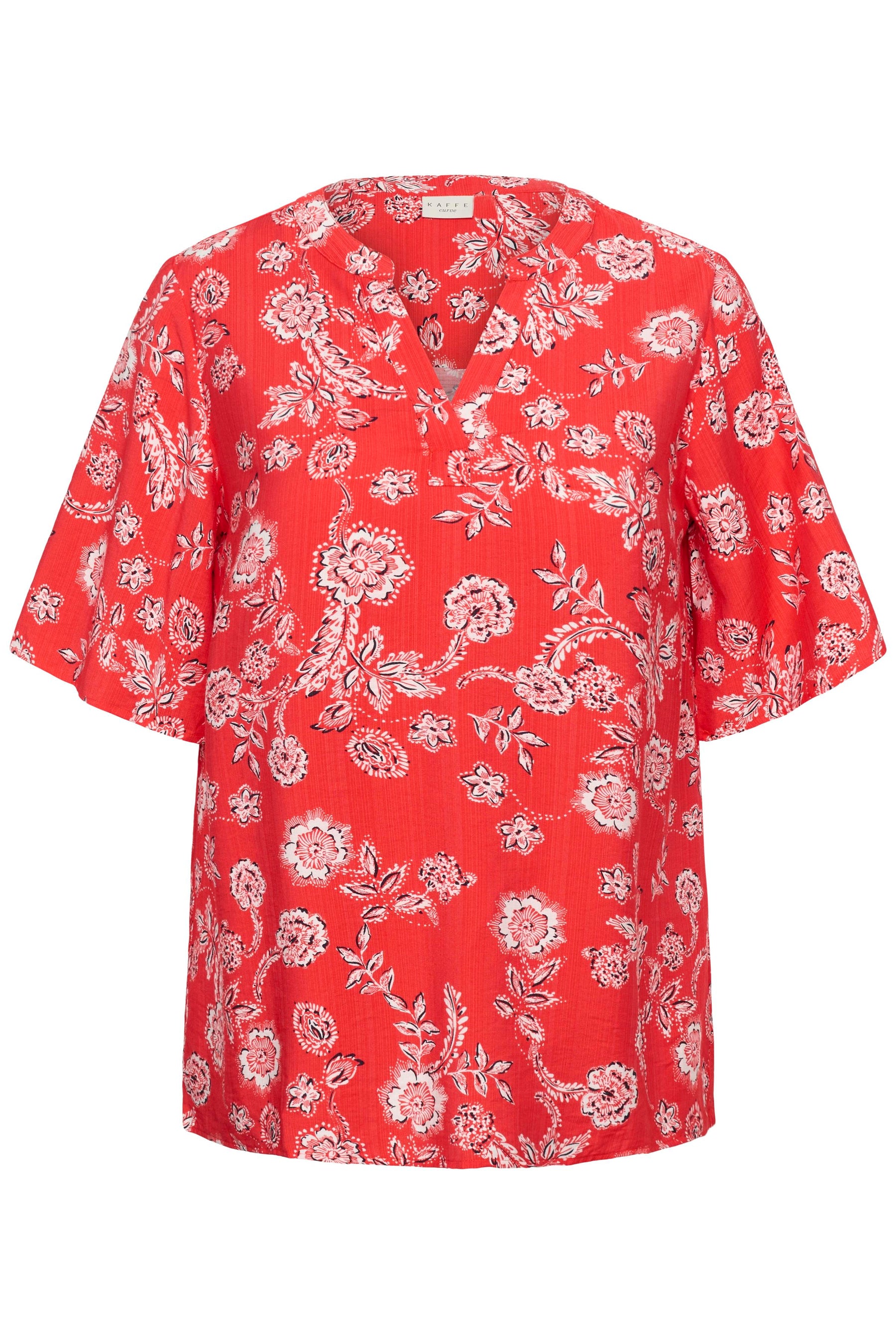 Kaffe Curve Anima Blouse in Red 