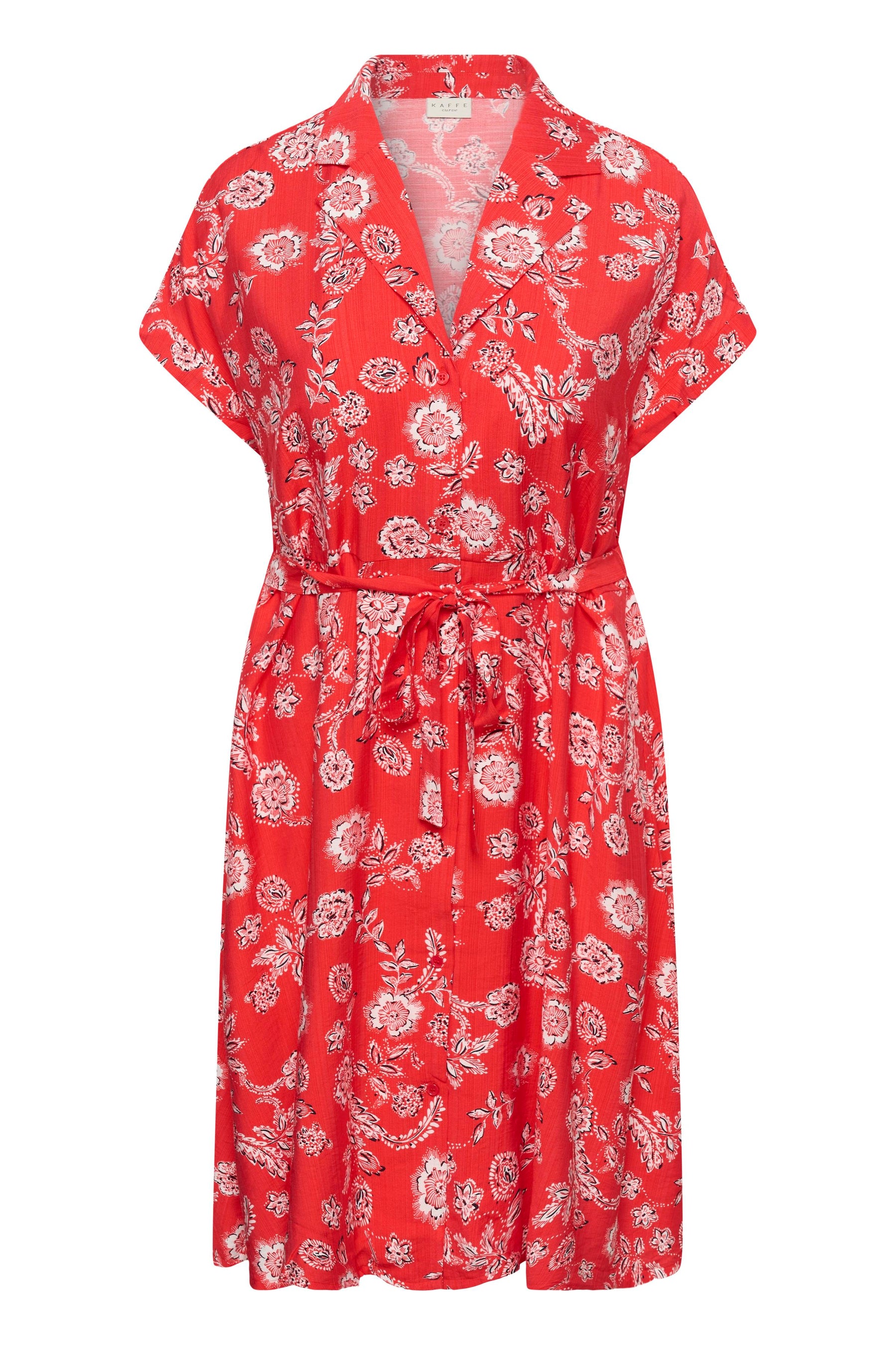 Kaffe Curve Anima Dress in Red 