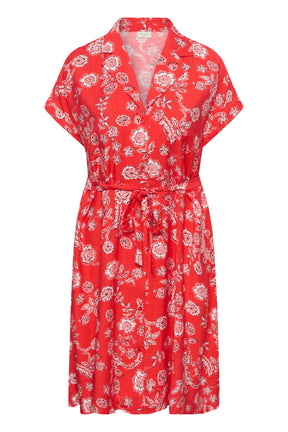 Kaffe Curve Anima Dress in Red 