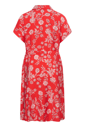 Kaffe Curve Anima Dress in Red 