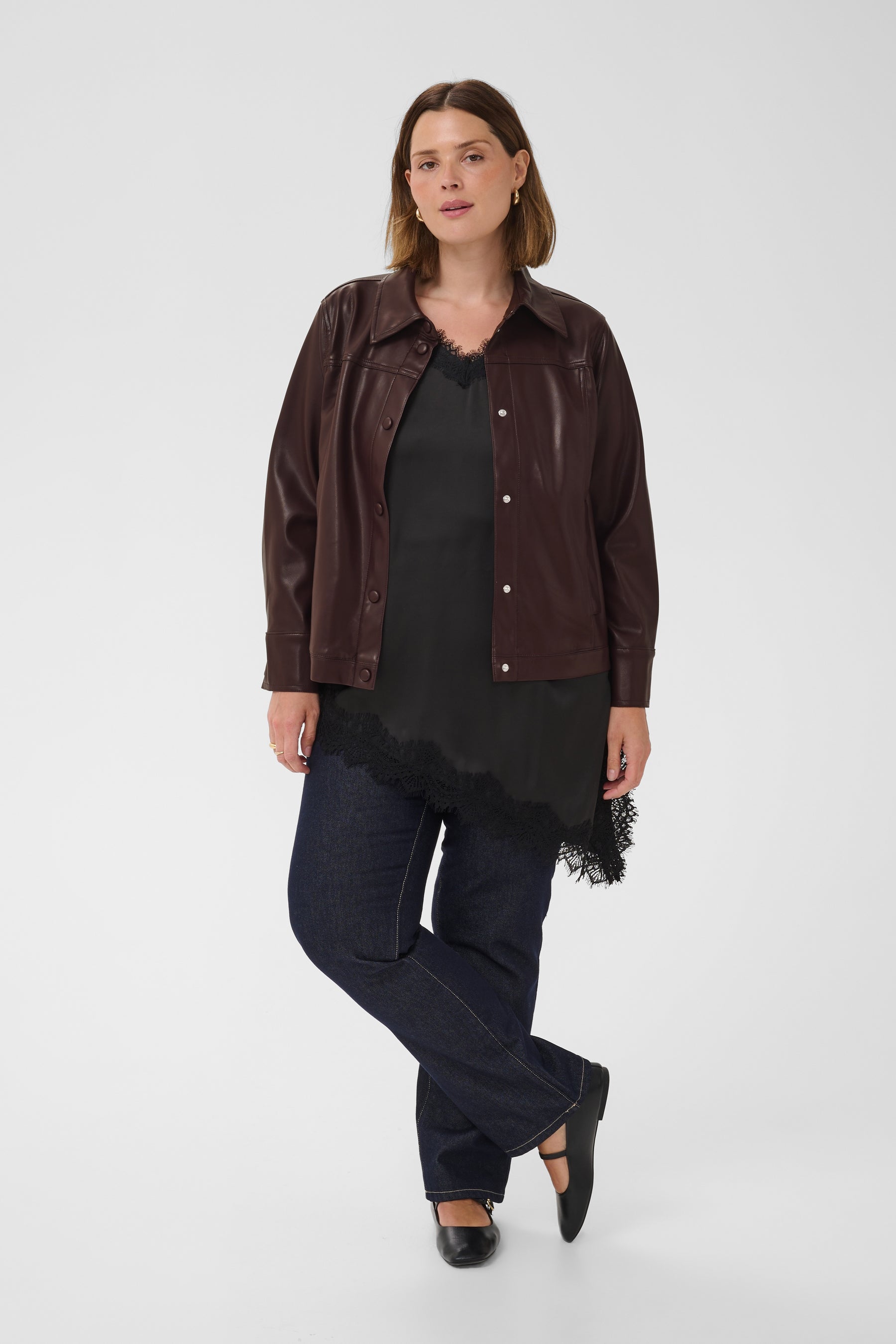 Kaffe Curve Arensa Jacket in Fudge 