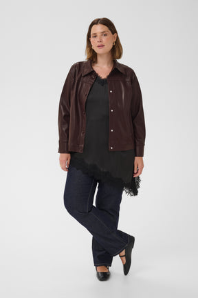 Kaffe Curve Arensa Jacket in Fudge 