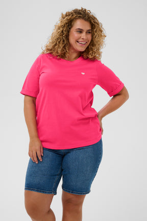 Kaffe Curve Art T-Shirt in Pink 