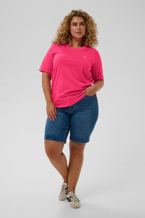 Kaffe Curve Art T-Shirt in Pink 