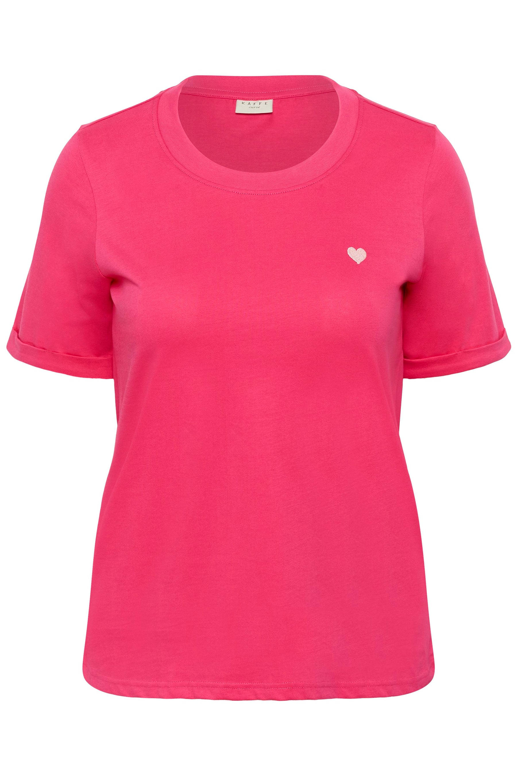 Kaffe Curve Art T-Shirt in Pink 