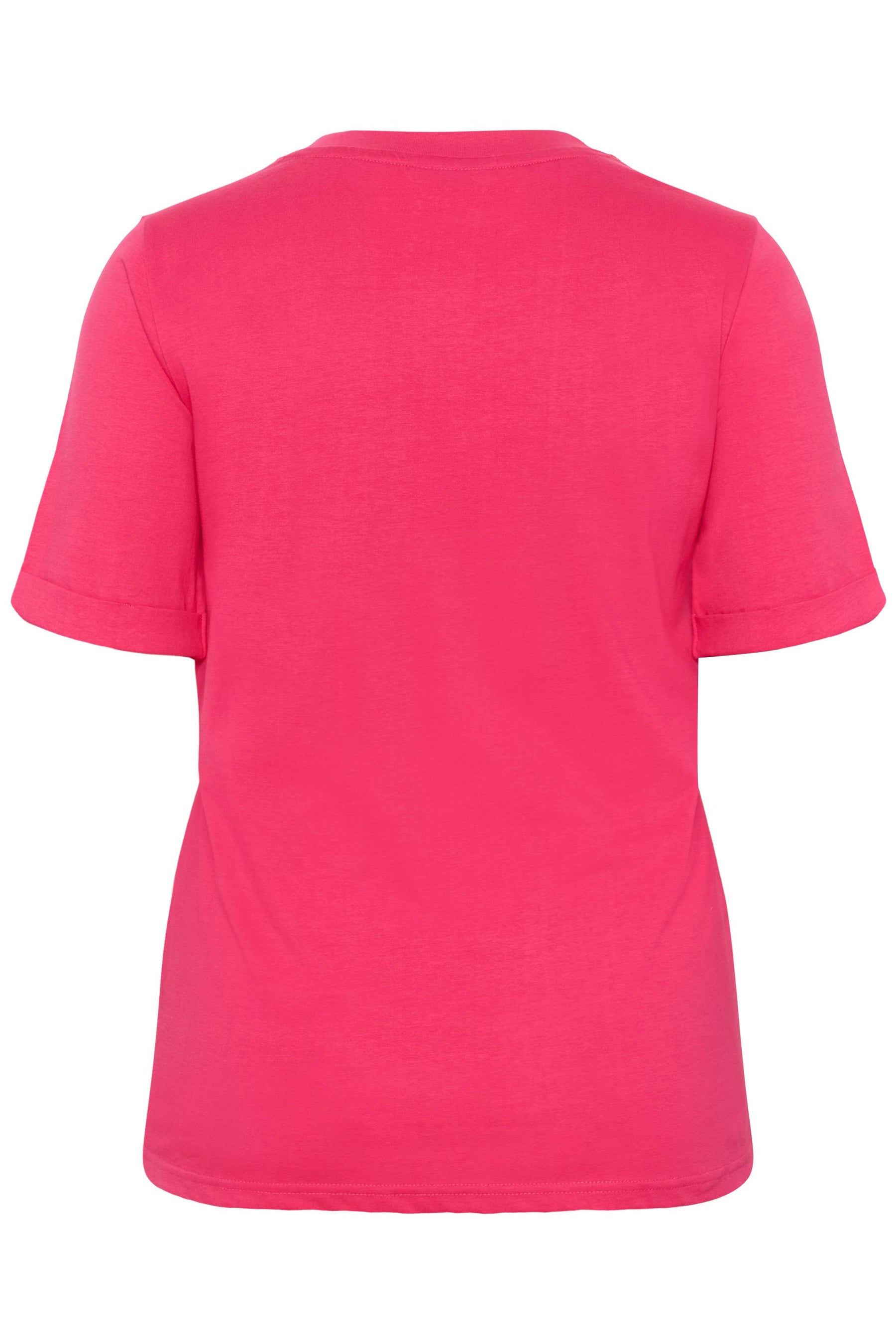 Kaffe Curve Art T-Shirt in Pink 