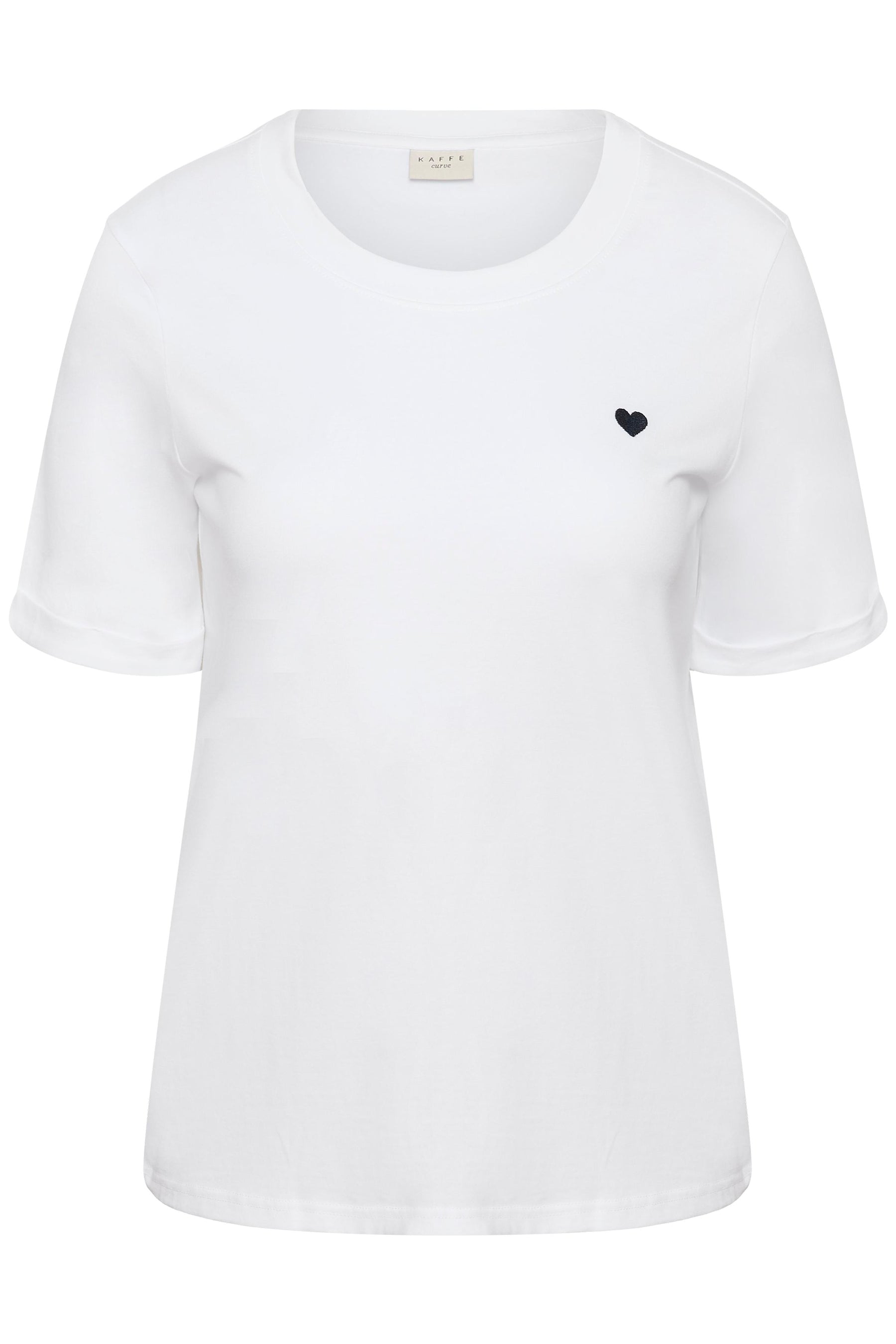Kaffe Curve Art T-Shirt in White  