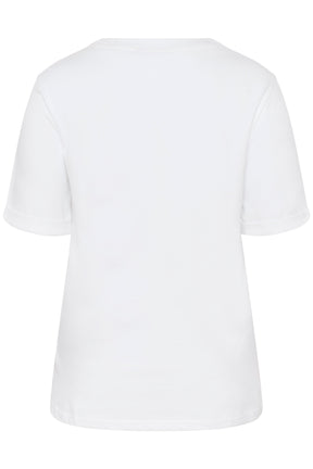 Kaffe Curve Art T-Shirt in White  