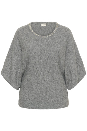 Kaffe Curve Bettie Knit Top in Grey 