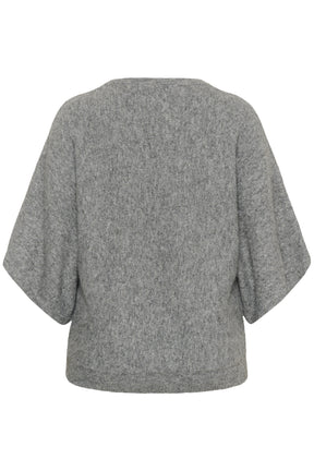 Kaffe Curve Bettie Knit Top in Grey 