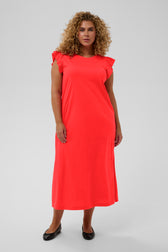 Kaffe Curve Caline Dress in Poppy Red 