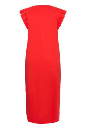 Kaffe Curve Caline Dress in Poppy Red 