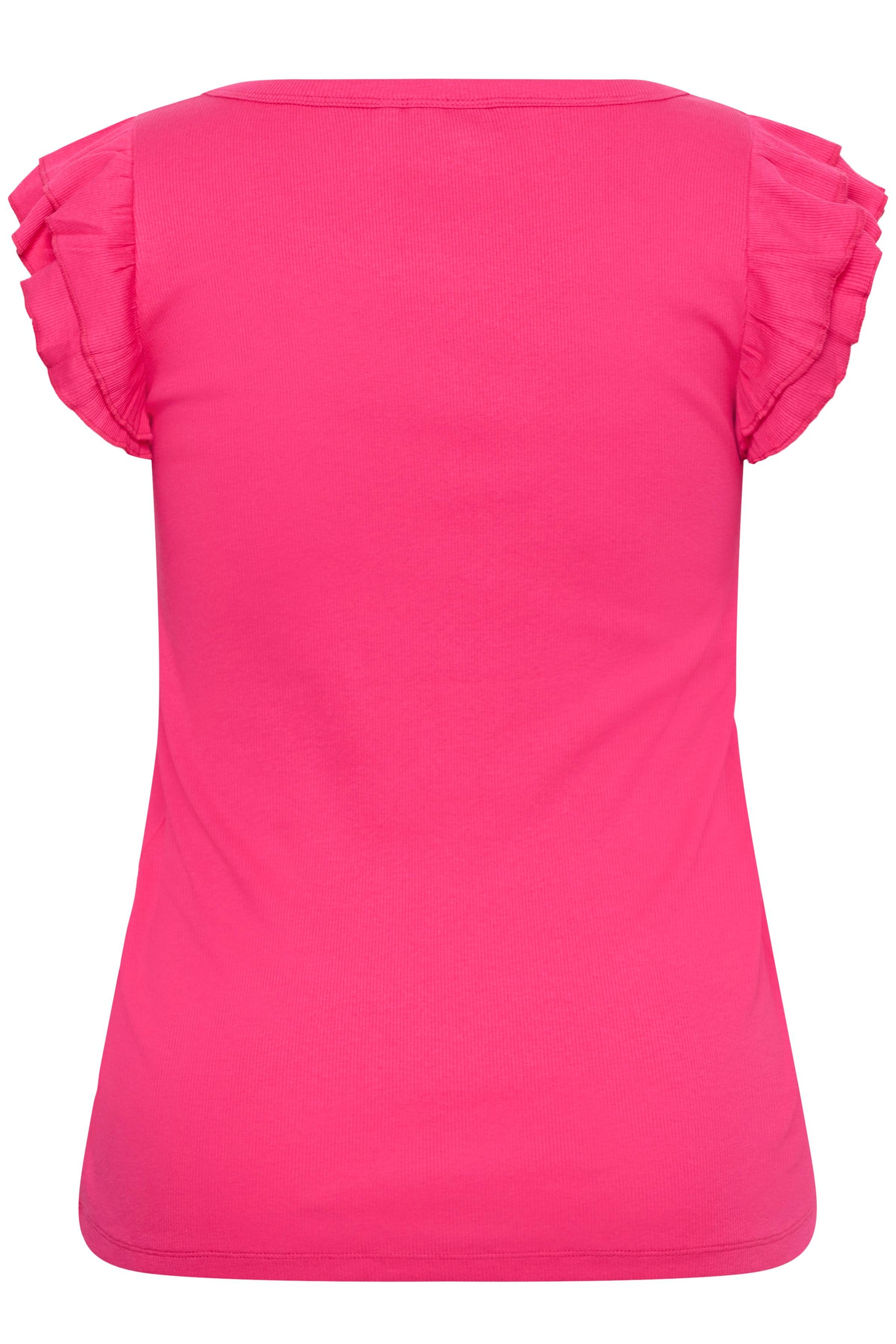Kaffe Curve Carina Flounce Top in Fuchsia 