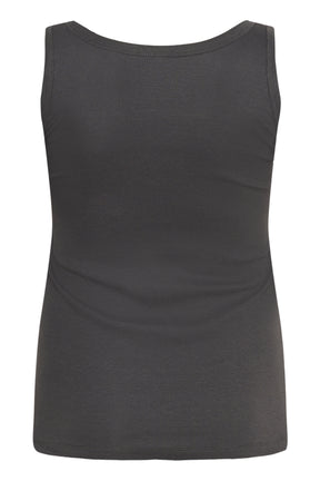 Kaffe Curve Carina Rhinestone Vest Top in Grey