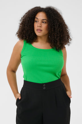 Kaffe Curve Carina Vest Top in Bright Green 