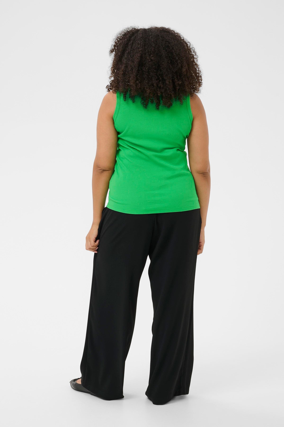 Kaffe Curve Carina Vest Top in Bright Green 