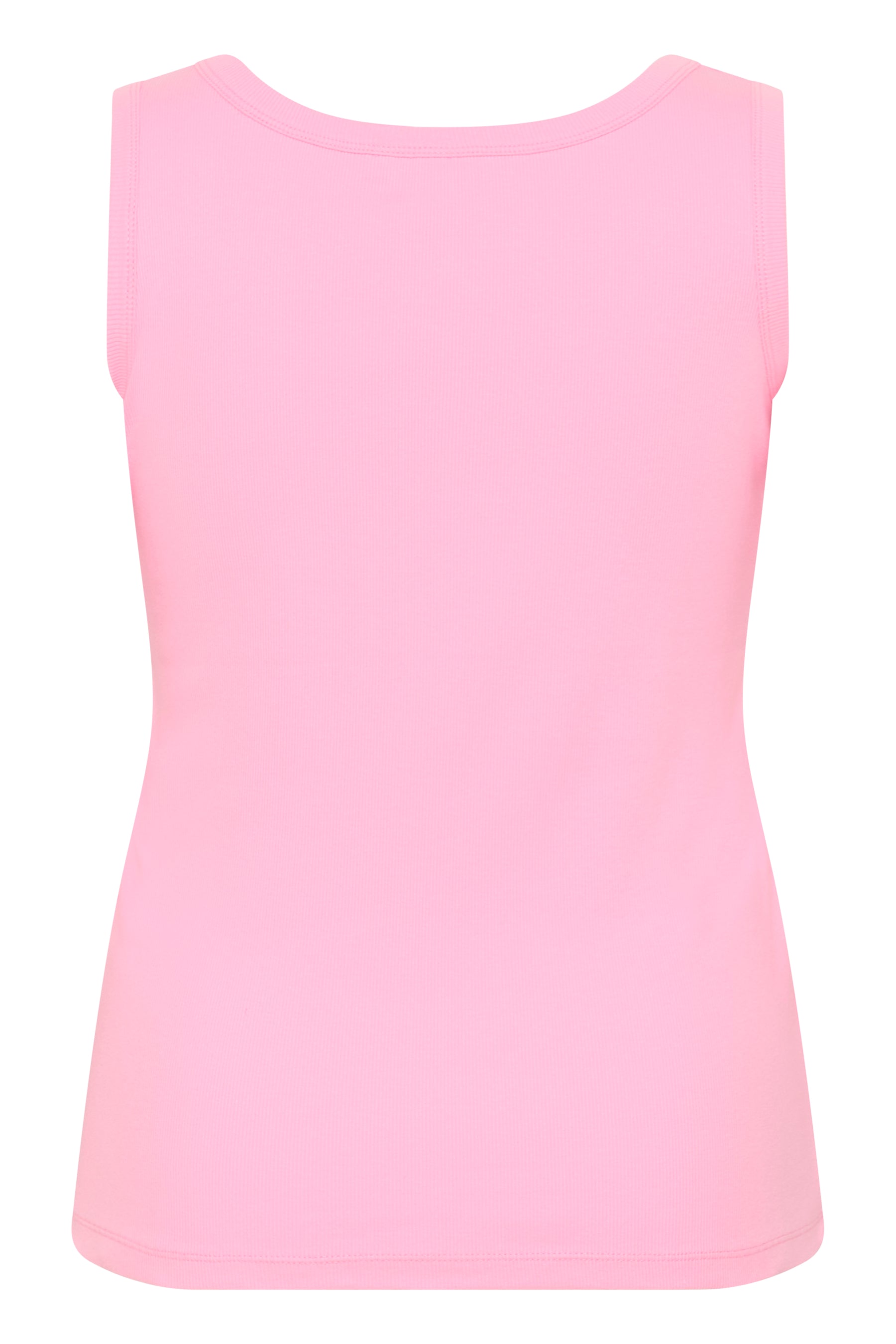 Pink sleeveless top on a white background