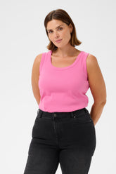 Kaffe Curve Carina Vest Top in Pink Power