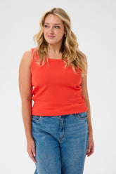 Kaffe Curve Carina Vest Top in Poppy Red 