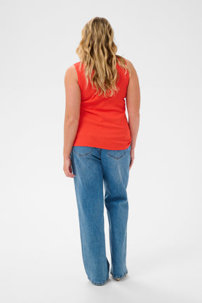 Kaffe Curve Carina Vest Top in Poppy Red 