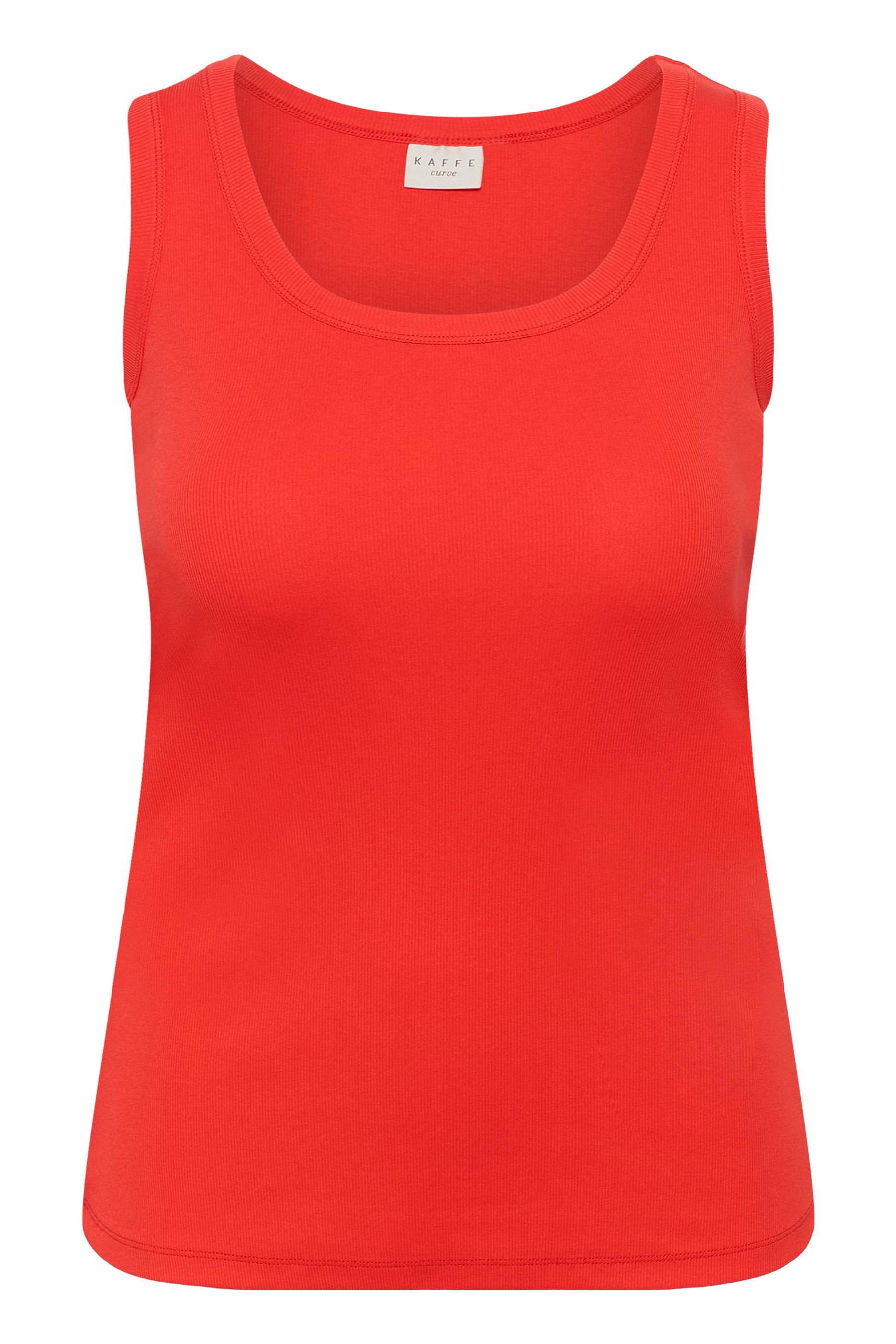 Kaffe Curve Carina Vest Top in Poppy Red 